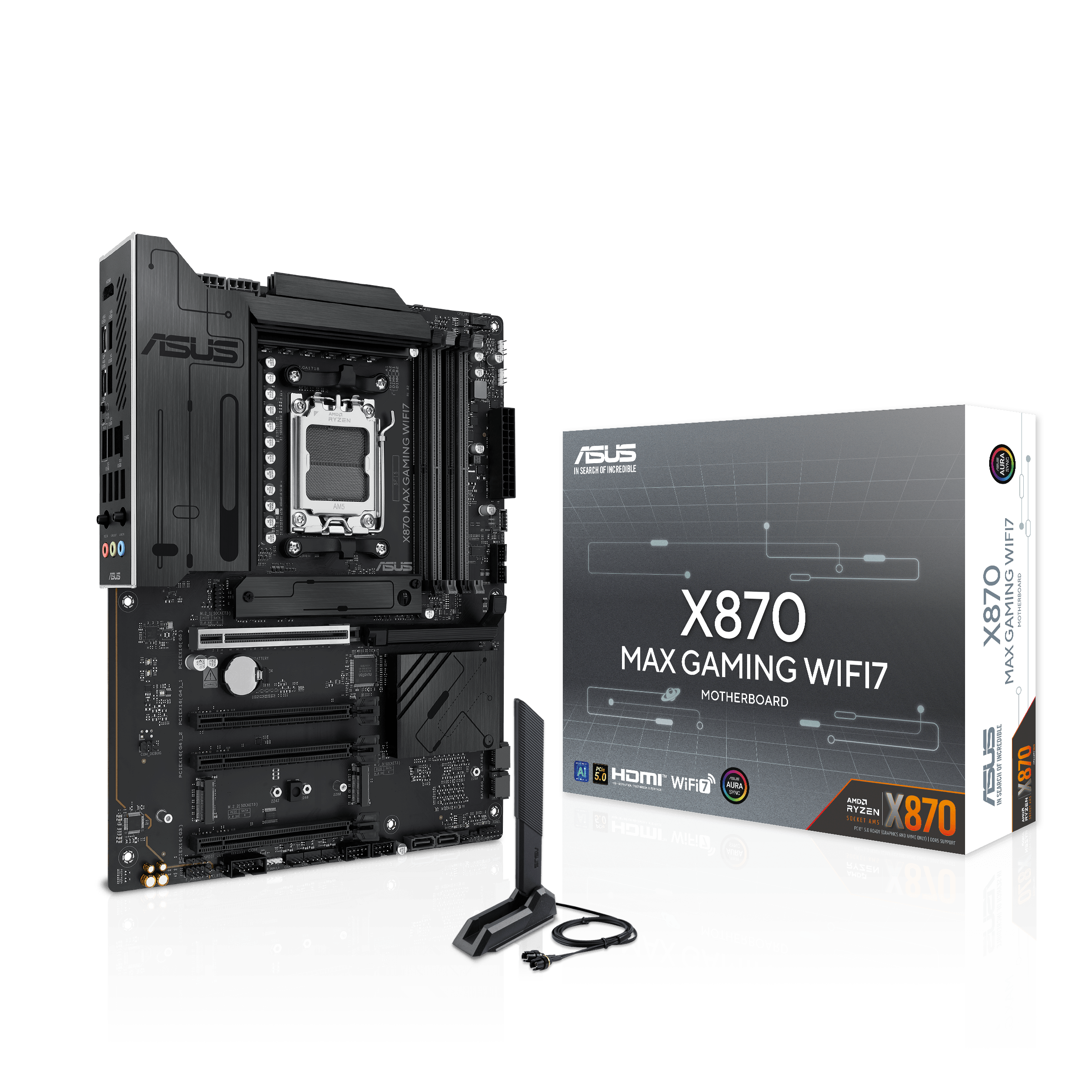 Asus X870 MAX GAMING WIFI7 Sc-AM5 DDR5 8000Mhz 3xM2 Wifi7 2.5Gbit ATX AMD Anakart