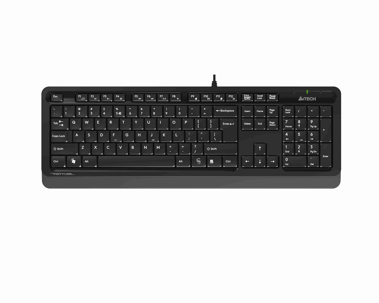 A4 Tech FK10 Q TR USB Multimedia Fstyler Gri Kablolu Klavye