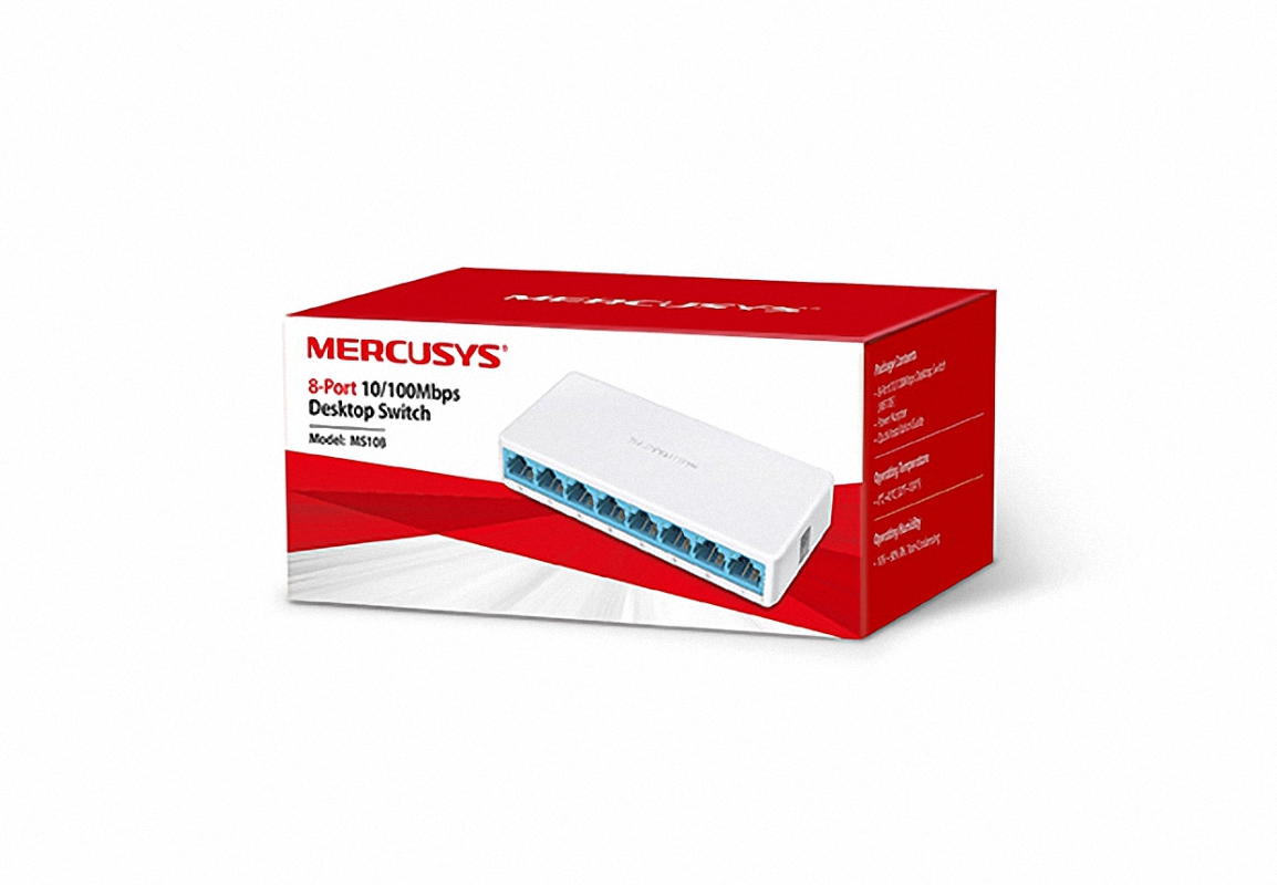 Tp-Link Mercusys MS108 8-Port 10/100 Mbps Masaüstü Switch