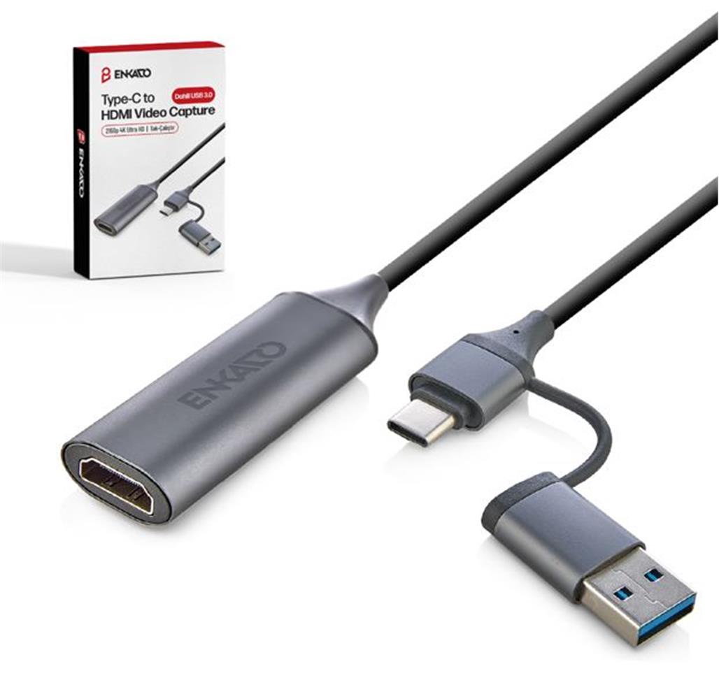 Enkado EKD-TP46 USB 3.0 Type C to HDMI Erkek-Dişi Ekran Kartı Adaptörü