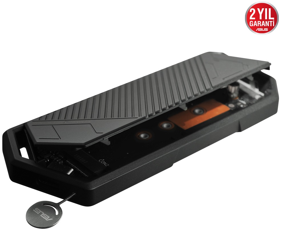 Asus ROG STRIX ARION LITE M.2 NVME USB 3.2 Gen2 Type C to NVME M.2 10 GBPS Aura Sync SSD Kutusu