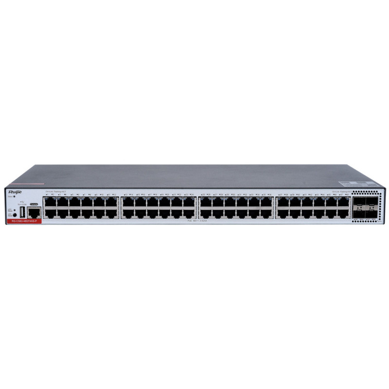 Ruijie RG-CS83-48GT4XS-P 48 Port Gigabit PoE 4 Port SFP+ 405W L3 Yönetilebilir PoE Swicth