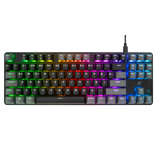 Acer EAK87 Usb Q TR 87 Tuşlu RGB Backlight Red Mekanik Siyah Kablolu Oyuncu Klavyesi