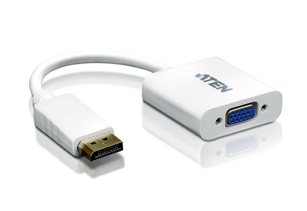 Aten VC925 DISPLAY PORT to VGA 1920x1200 1080p Erkek-Dişi Beyaz Dönüştürücü Adaptör
