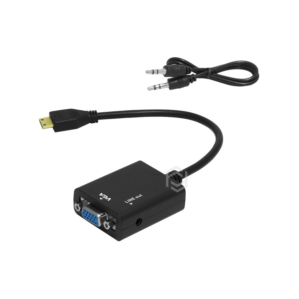 Frisby FA-6672C mini HDMI to VGA ve SES Erkek-Dişi Analog Dijital Aktif Dönüştürücü Adaptör