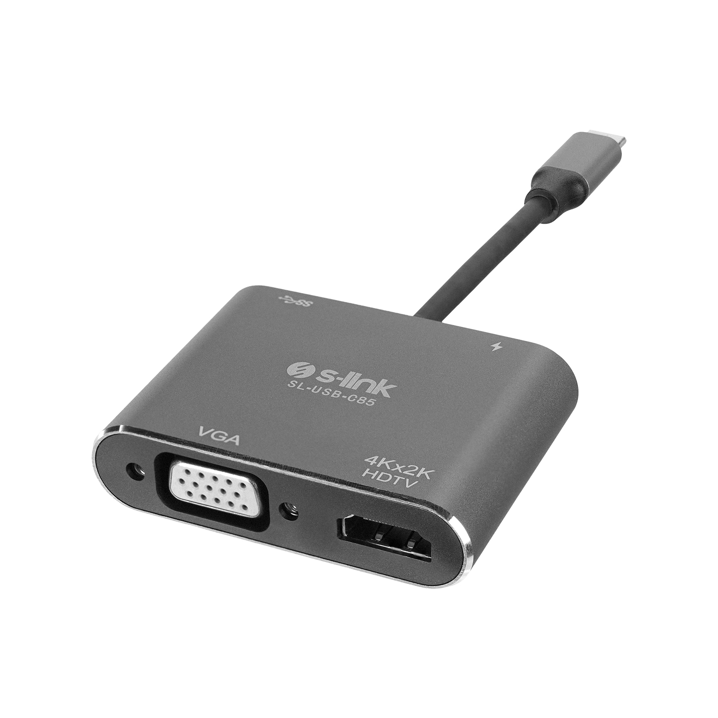 S-Link SL-USB-C85 USB Type C to HDMI VGA PD Usb Ekran Kartı Adaptörü