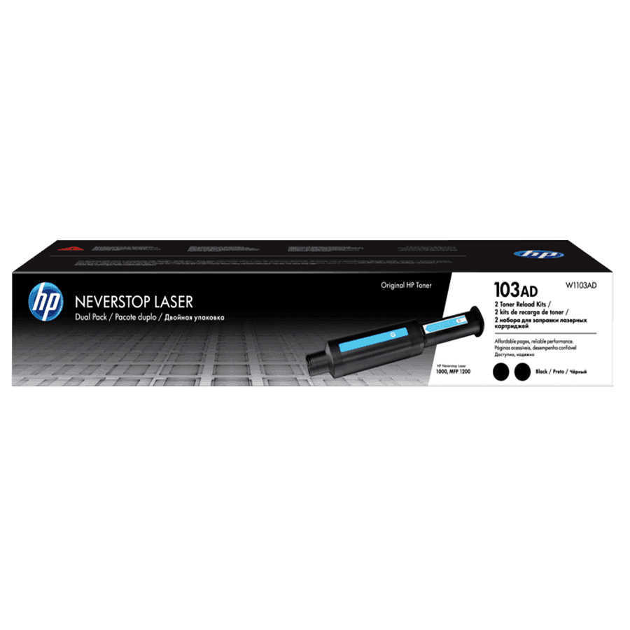 Hp W1103AD 103A 2.500 Sayfalık Neverstop 2 li Paket Siyah Orjinal Laser Toner