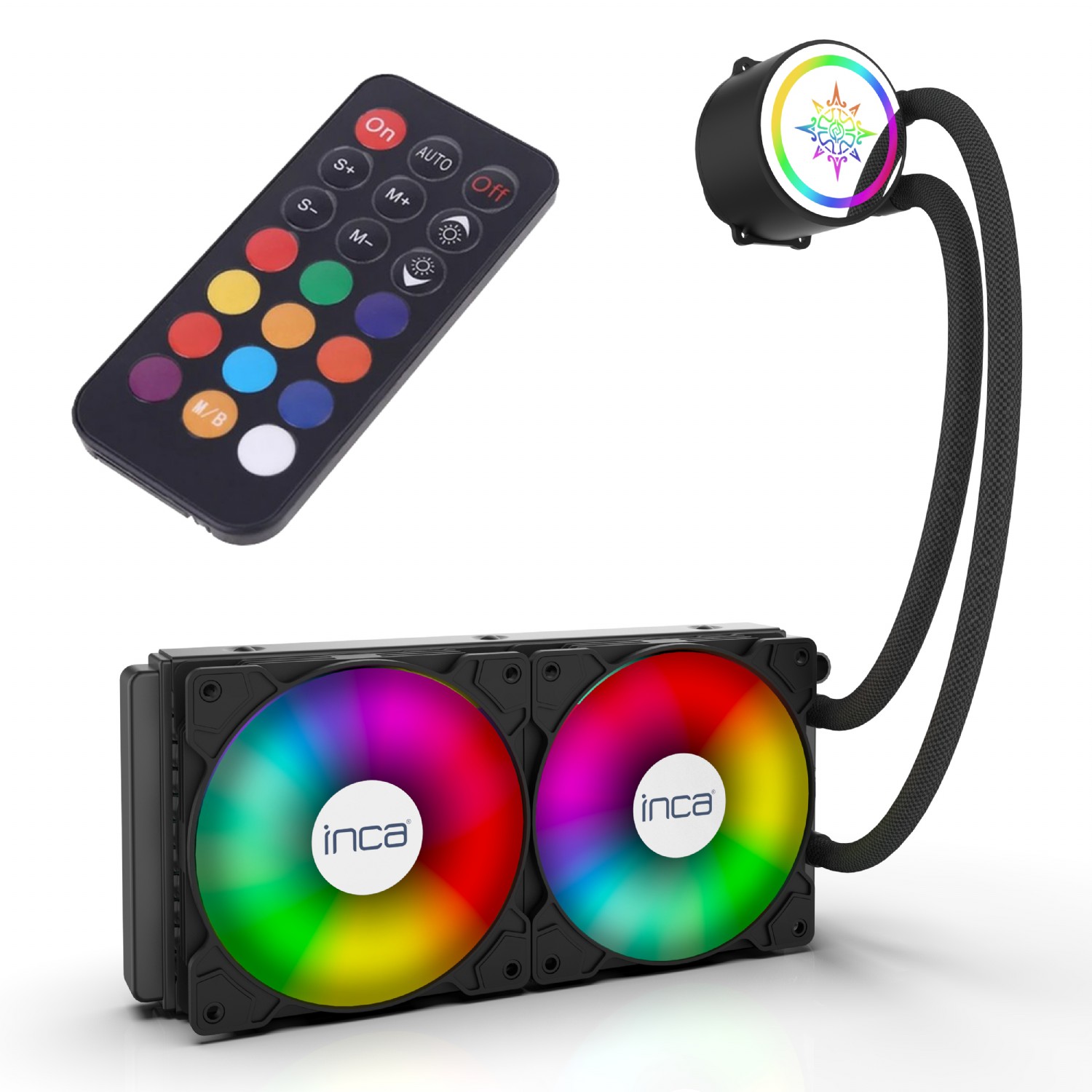 Inca ISS-02XN 2x12cm ARGB Led Fanlı INTEl-AMD AM5 Uyumlu İşlemci Fanı