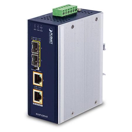 Planet PL-IGUP-2205AT 2 Port Gigabit Rj45 2 Port Gigabit SFP PoE++ Media Converter