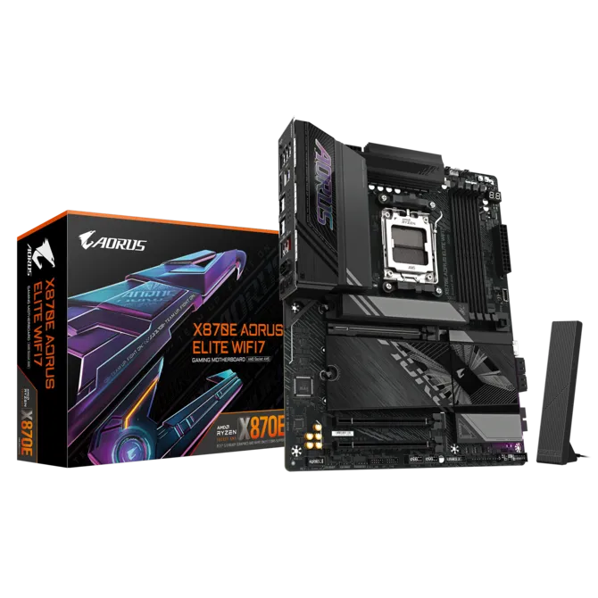 Gigabyte X870E AORUS ELITE WIFI7 Sc-AM5 DDR5 8200Mhz 4xM2 2.5Gbit Wi-Fi 7 ATX AMD Anakart