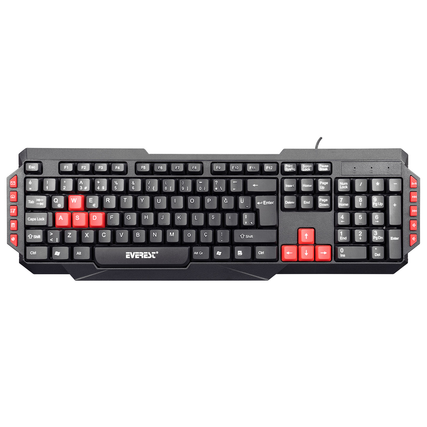 Everest KB-G7 USB Q TR Armor Siyah Kablolu Oyuncu Klavyesi
