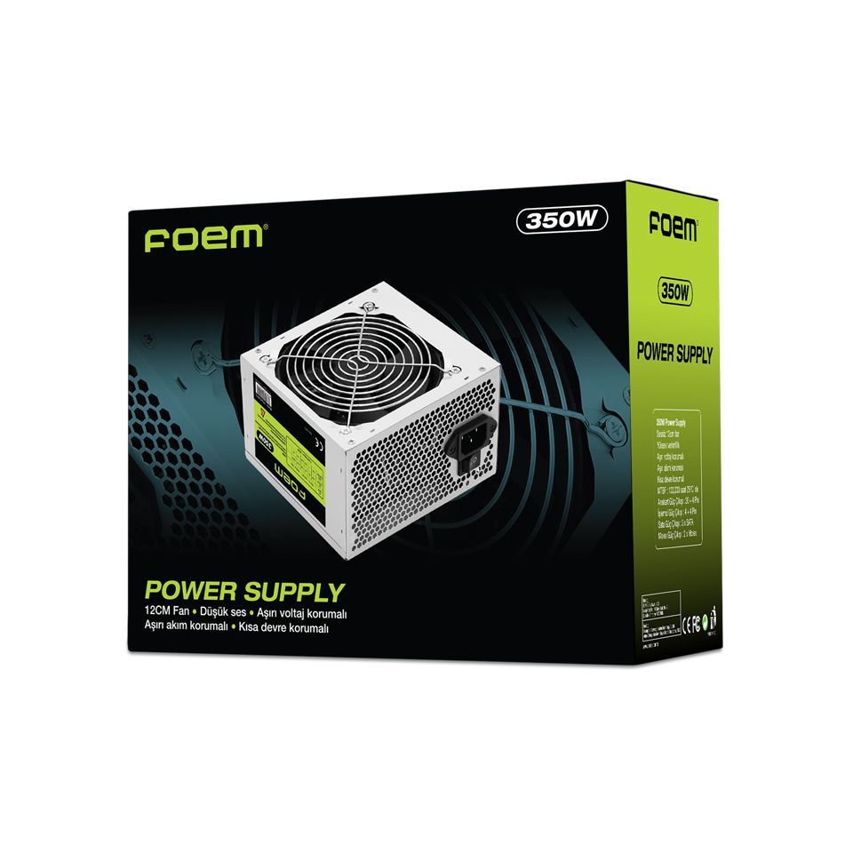 Frisby Foem FPS-G35F12 350W 12cm Fanlı Gri ATX Güç Kaynağı PSU