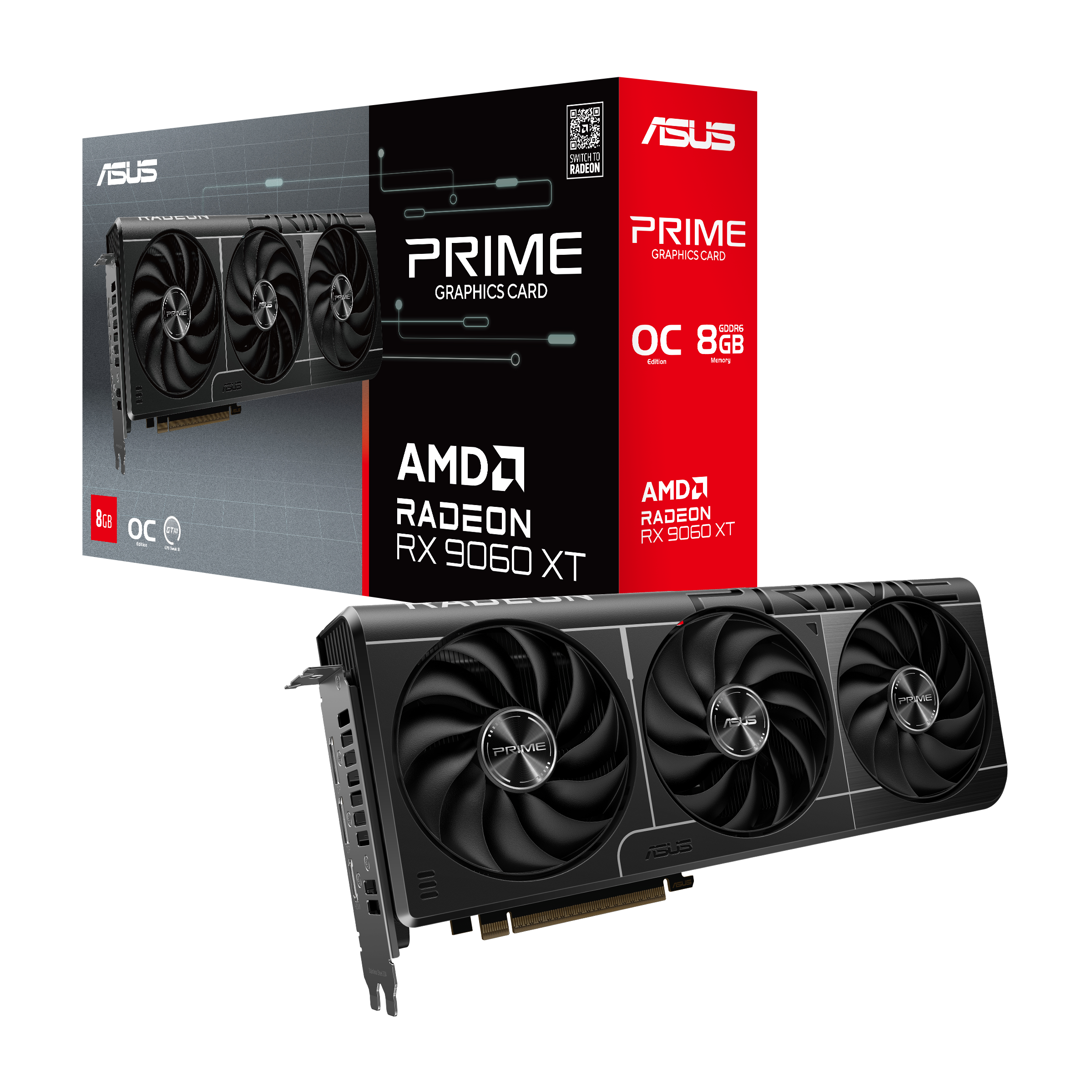 Asus PRIME-RX9060XT-O8G 8 GB GDDR6 Radeon RX 9060 XT OC 128Bit AMD Ekran Kartı