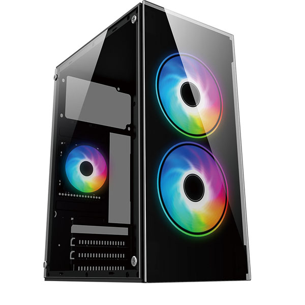 Iromx BTX-B350G 350W 2x12cm RGB Fanlı mini Tower Oyuncu Kasası