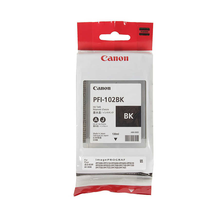 Canon 0895B001 PFI-102BK IPF500-700-710-750 Siyah Orijinal Plotter Kartuş