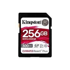 Kingston SDR2/256GB 256 GB 300-260 Mb/s UHS-II U3 V90 Canves React Plus microSD Hafıza Kartı