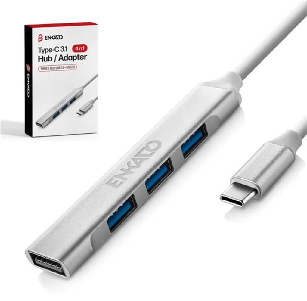 Enkado EKD-TP50 USB Type C to 4 Port Usb 3.1 Usb Çoklayıcı Adaptör