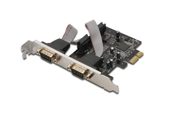 Digitus DS-30000-1 2 Port Seri DB9 Erkek MCS9901 Chipsetli PCI Express Kartı