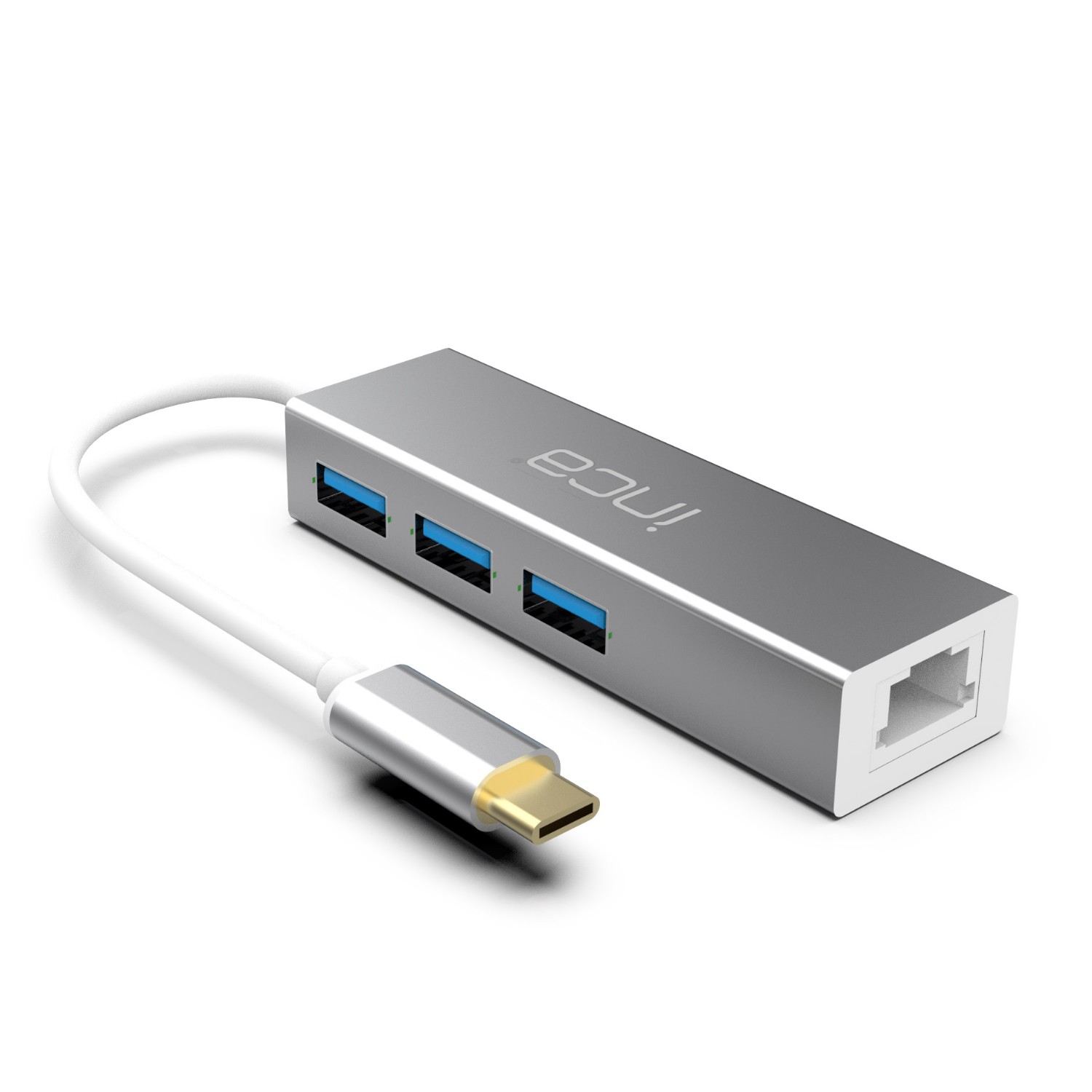 Inca ITPC-3T USB Type C to RJ45 Gigabit 3x USB 3.0 Usb Ethernet Adaptörü