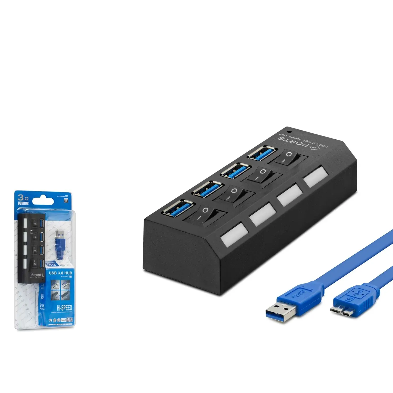Hadron HDX7023 USB 3.0 to 4 Port USB 3.0 Anahtarlı Usb Çoklayıcı