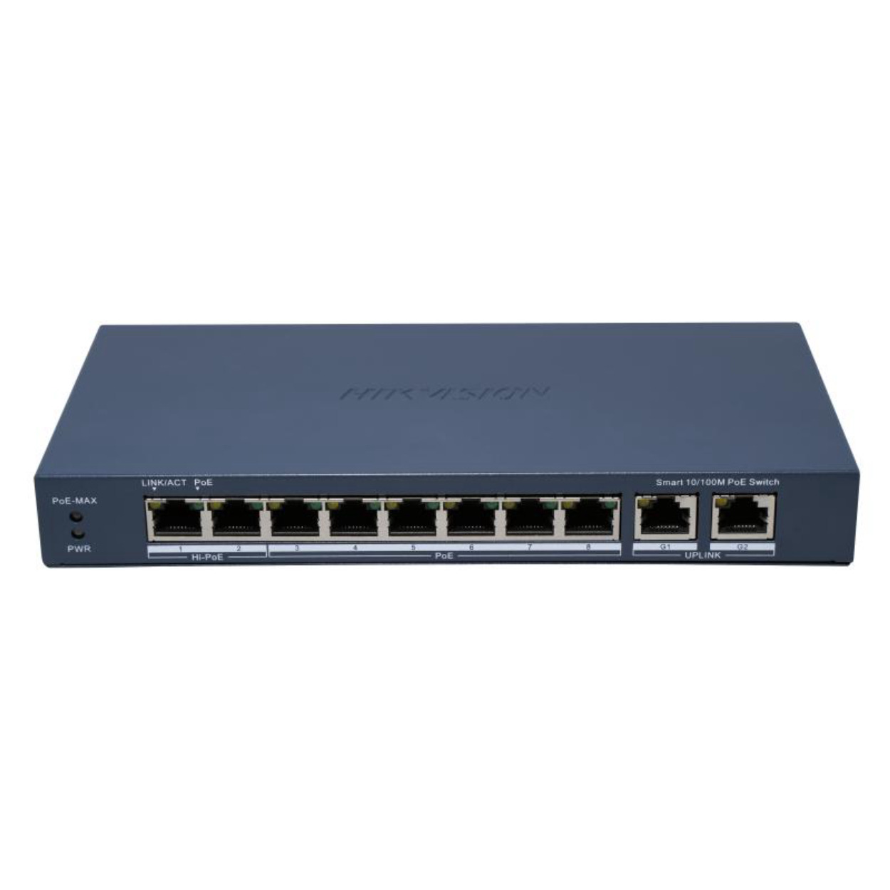 Hikvision DS-3E1310HP-EI-B 8 Port Gigabit PoE 2 Port Uplink 110W Yönetilebilir PoE Switch