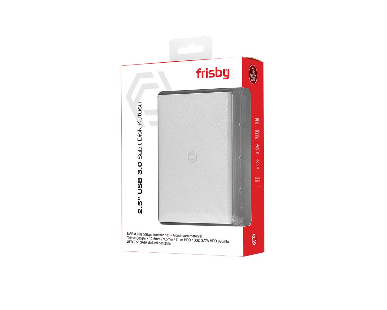 Frisby FHC-2585S 2.5 inch SATA USB 3.0 Alüminyum Disk Kutusu