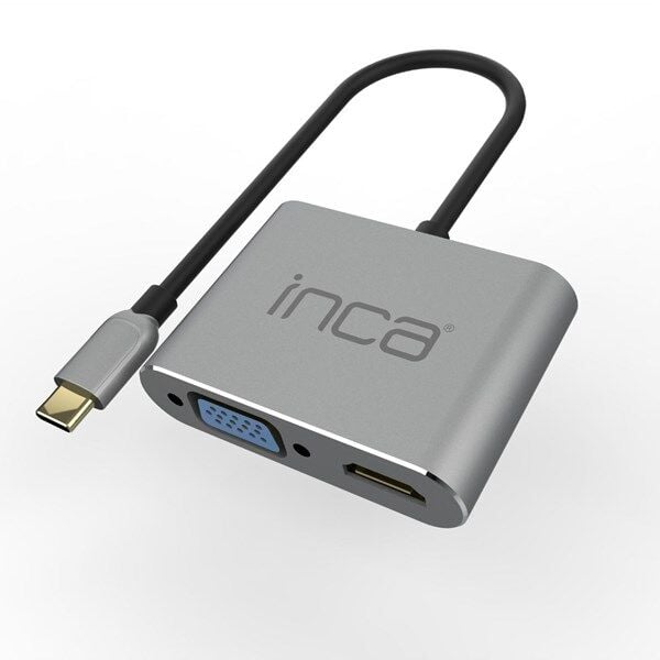 Inca ITPC-06T 0.15Mt USB type C to HDMI VGA 100W Usb Görüntü Adaptörü