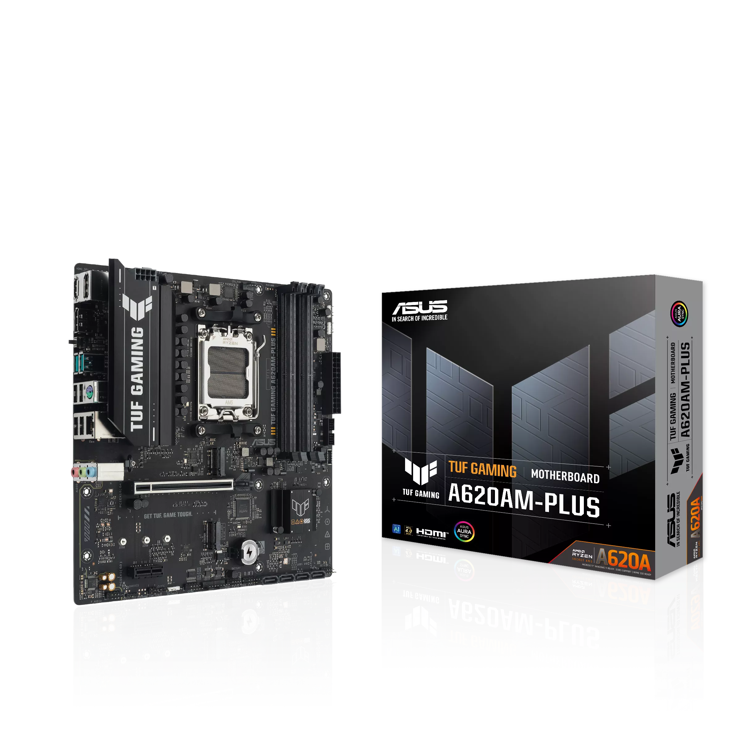 Asus TUF GAMING A620AM-PLUS Sc-AM5 DDR5 7600Mhz 2xM2 2.5Gbit LAN mATX AMD Anakart