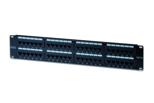 Digitus DN-91648U 48 Port 2U CAT6 Zırhsız Lsa Utp Siyah Patch Panel