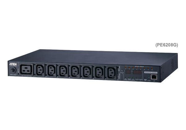 Aten PE6208G 8 Port C13 1 Port C19 20A 16A 1U PDU Switch Güç Kablosu Çoklayıcı