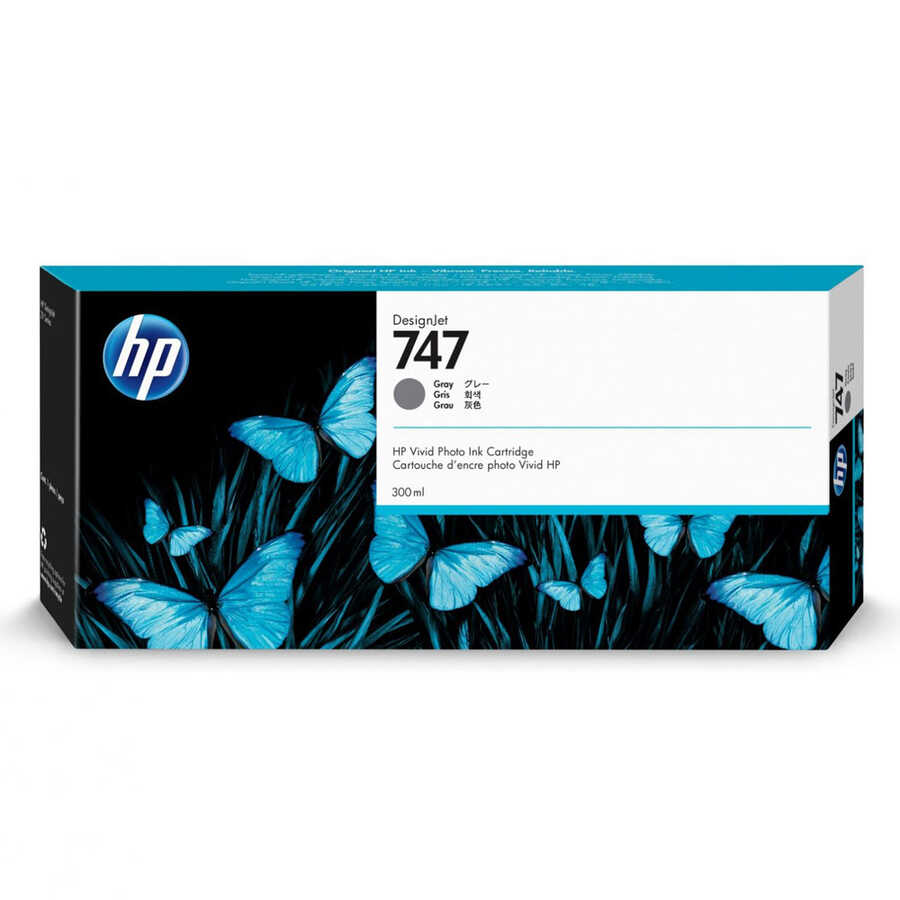 Hp P2V86A 747 300ml Gri Orjinak Inkjet Yazıcı Kartuşu
