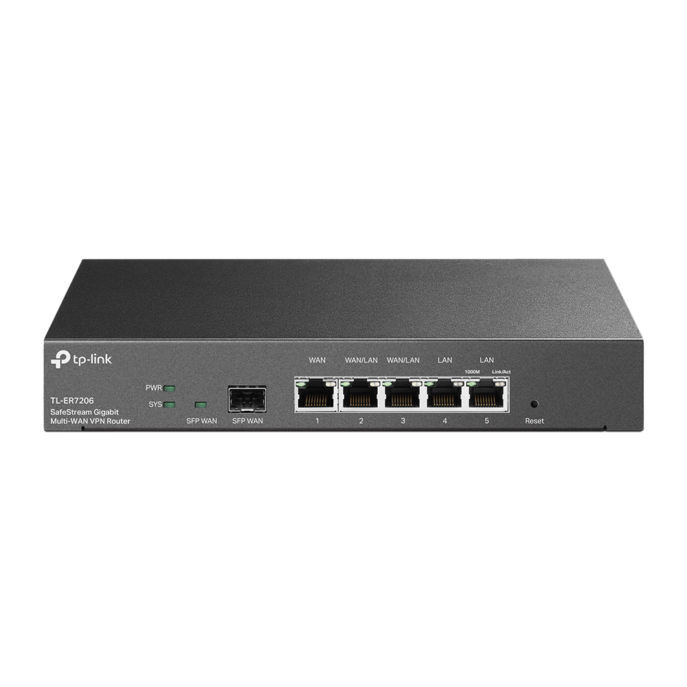 Tp-Link TL-ER7206 5 Port Gigabit 1 Port SFP SafeStream Gigabit Multi-Wan VPn Router