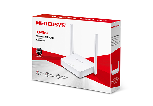 Tp-Link Mercusys MW301R 300Mbps 2 Port Lan 2 Antenli Wireless N Router