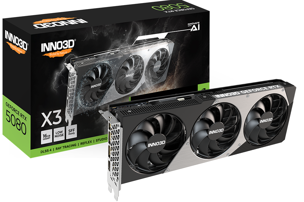 Inno3D N50803-16D7-176068N 16GB GDDR7 GeForce X3 RTX5080 256Bit NVIDIA Ekran Kartı