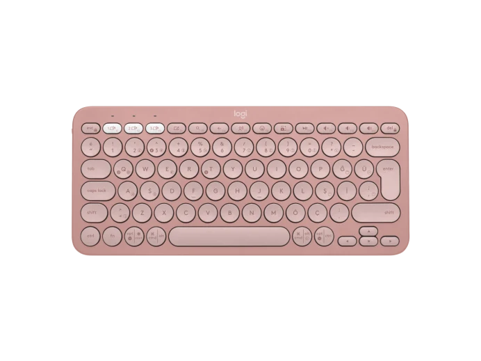 Logitech 920-011861 Q TR Pebble Keys 2 K380s Bluettoth Pembe Kablosuz Klavye