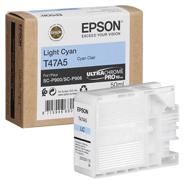 Epson C13T47A500 SureColor T47A5 SC-P900 50ml Açık Mavi Orijinal Inkjet Kartuş