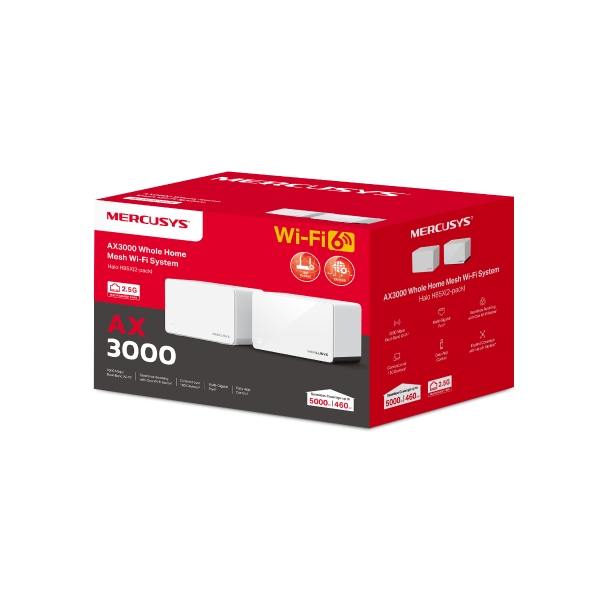 Tp-Link mercusys HALO H85X 2 li Paket 3 Port Gigabit AX1800 Dual Band WiFi 6 Menzil Genişletici