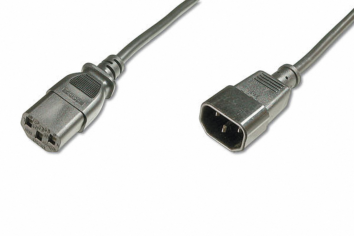 Beek BC-PWR-C13-C14-018 1.8 Mt C13 to C14 Erkek-Dişi 3x0.75mm Bilgisayar Monitör Arası Güç Kablosu