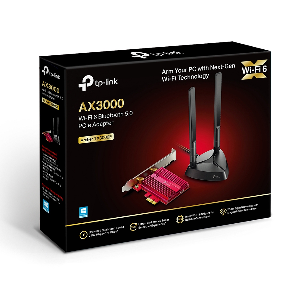 Tp-Link ARCHER TX3000E 3000Mbps Dual Band PCIe Bluetooth Kablosuz Adaptör