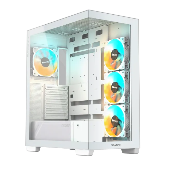 Gigabyte GB-C500PI-ST PSU YOK Panoramic Stealth Ice 4x12cm ARGB Fanlı Beyaz Bilgisayar Kasası