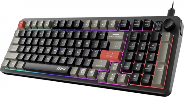 Msi GG GK110 TR Q TR Sesisz Membran RGB Layout Sessiz Kablolu Oyuncu Klavyesi