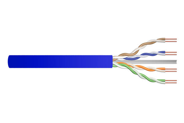 Beek BC-500-UU6A-HF-B 500 Mt Cat 6A U-UTP 23 AWG LSOH Mavi Data Kablosu