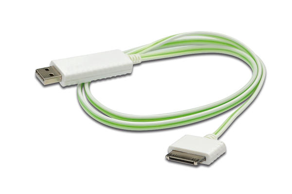 Digitus DB-600103-010-W 0.90 Mt USB to Apple Dock Erkek-Erkek Işıklı Şarj için Kablo