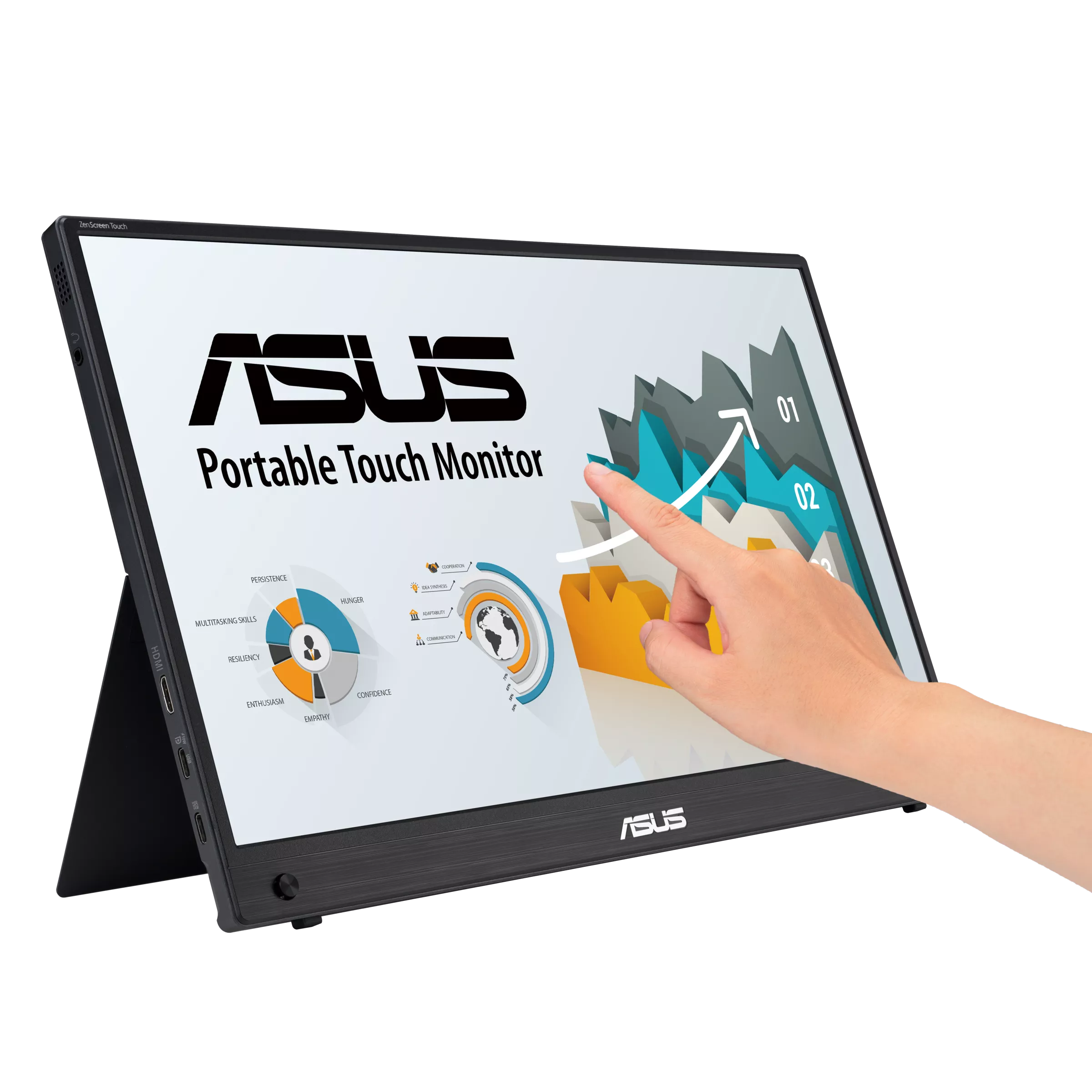 Asus ZENSCREEN MB16AMTR 15.6 inch 1920x1080 5ms 60hz Multimedia HDMI Type-C Dahili Batarya Dokunmatik Monitör