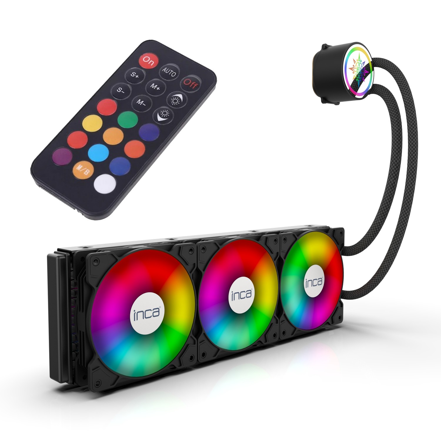 Inca ISS-03XN 3x12cm ARGB Led Fanlı INTEl-AMD AM5 1700 Uyumlu İşlemci Fanı