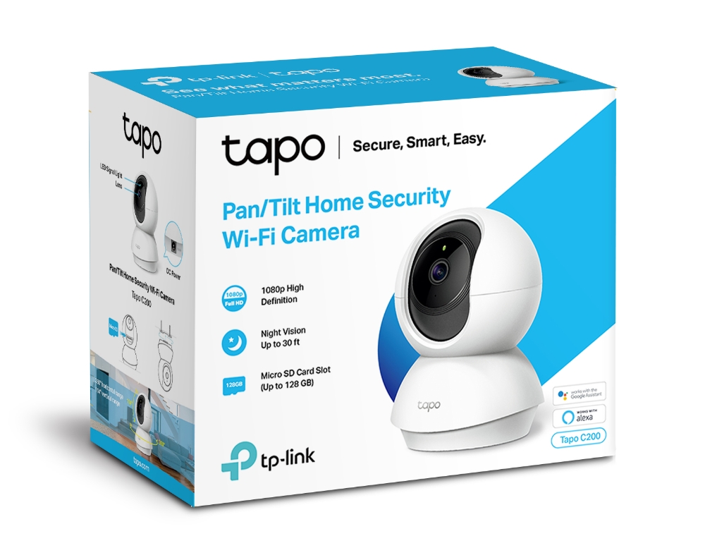 Tp-Link TAPO C200 1080p 128GB microSD Destekli FHD 1080p Gece Görüşlü Kamera