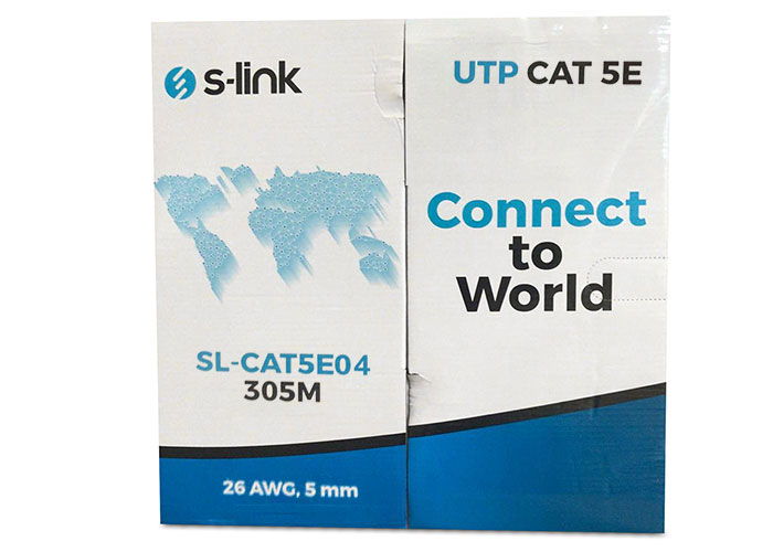 S-Link SL-CAT608 305 Mt UTP CAT6 24AWG Gri Network Kablosu
