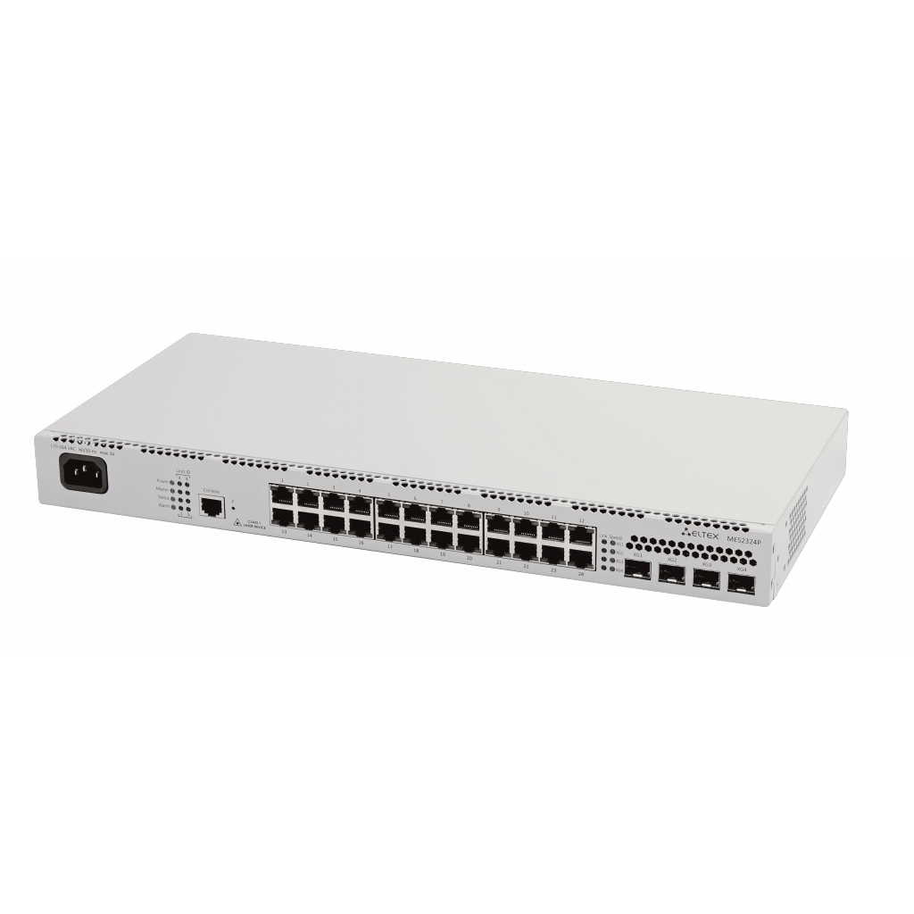 Eltex MES2324P 24 Port Gigabit PoE 4 Port SFP+ L2 Plus 380W Yönetilebilir PoE Switch