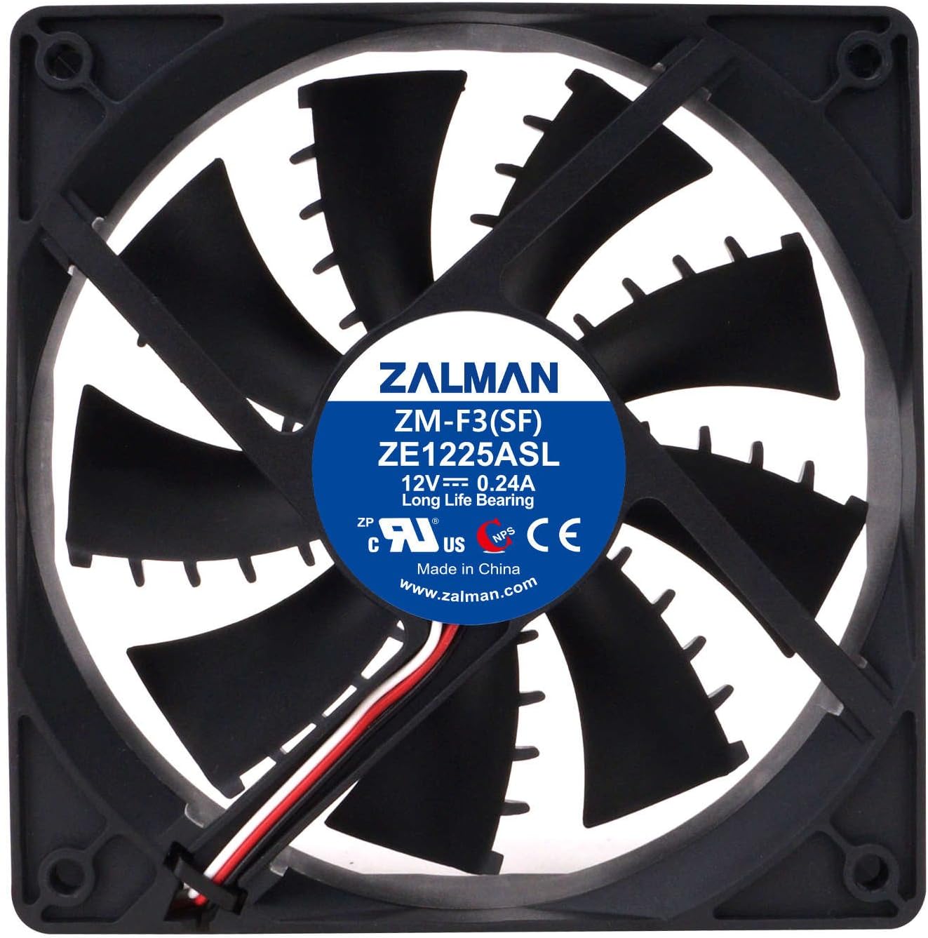 Zalman ZM-F3(SF) 12Cm Özel Tasarım 4 Pin Ultra Sesszi Siyah Kasa Fanı