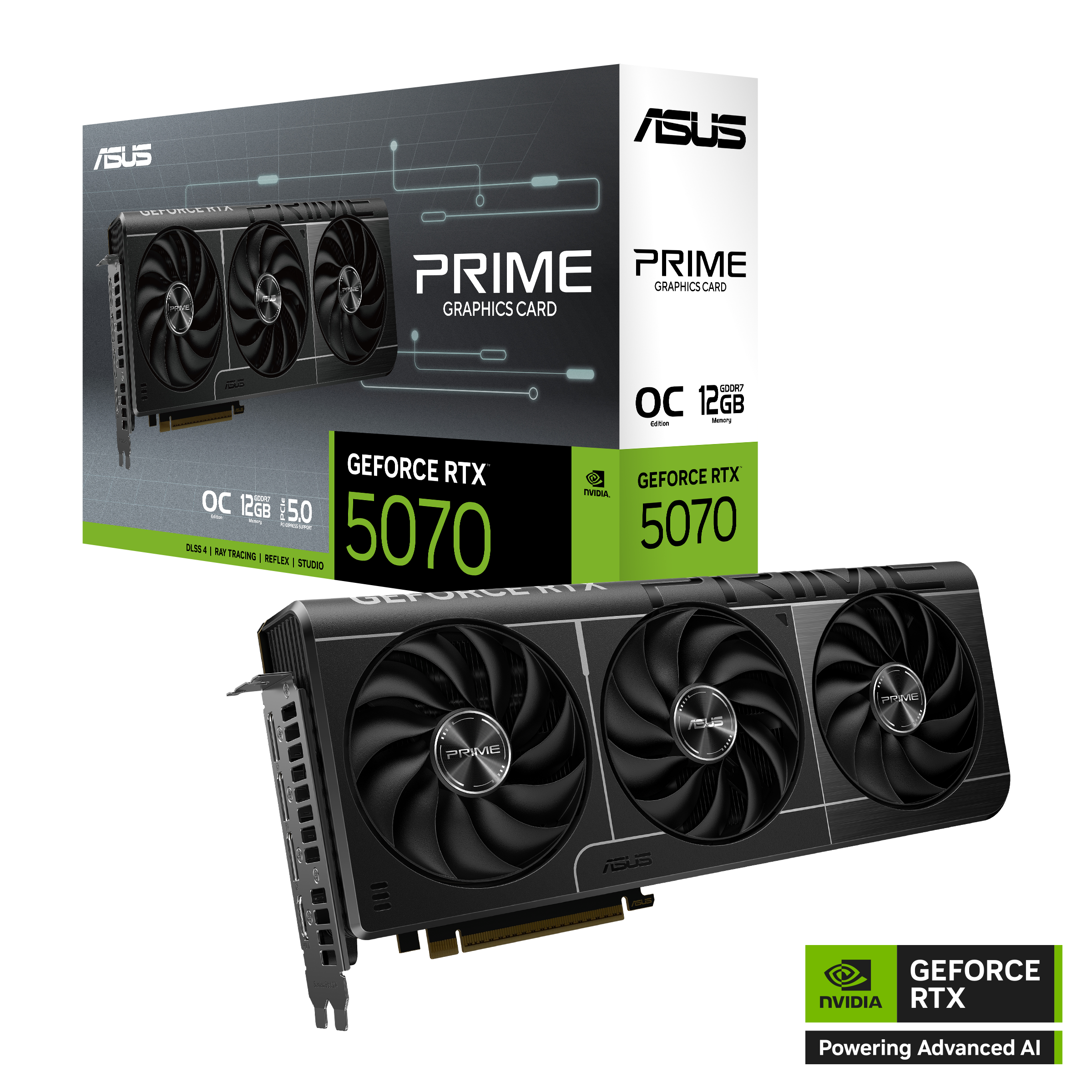 Asus PRIME-RTX5070-O12G 12 GB GDDR7 Geforce RTX 5070 OC 192Bit DLSS4 NVIDIA Ekran Kartı